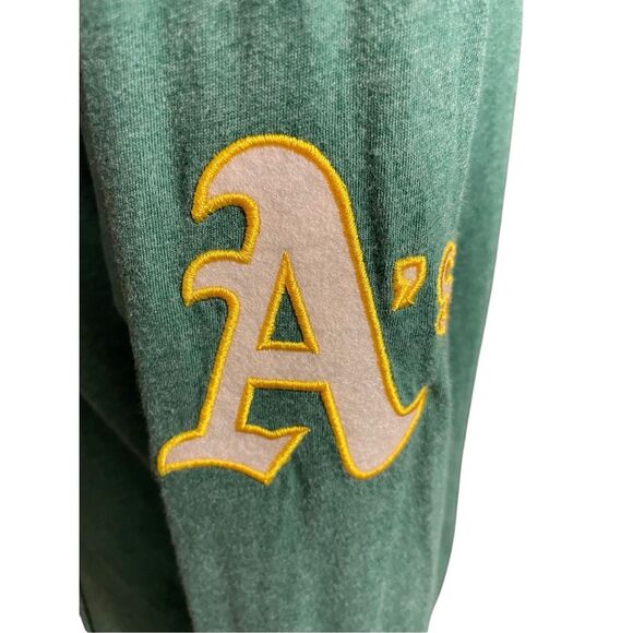 Oakland A’s Mitchell & Ness Cooperstown Collection Lightweight Hoodie Size Mediu - Picture 10 of 15
